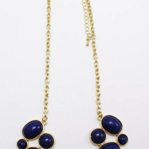 Charming Charlie Blue and Gold Necklace Set - Picture 3 of 3